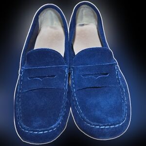 Crewcuts Blue Suede Loafers